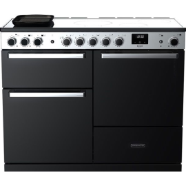 Rangemaster EDDLO110EIGBLK/CM1 Edge Deluxe OC 110cm Induction Range Cooker With Chrome Trim Black