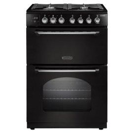 Rangemaster CLA60DFFBL/C Freestanding 60cm Dual Fuel Cooker in Black and Chrome