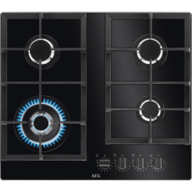 AEG HKB64420NB 6000 Gas on Glass 60cm Black Hob