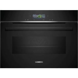 Siemens CM724G1B1B iQ700 Built In Compact Hydrolytic Oven with Microwave in Black
