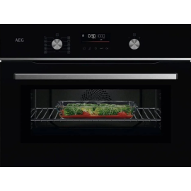 AEG GK6NK401B Built-In Combi Microwave - Gloss Black / Steel