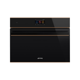 Smeg SO4604S4PNR Dolce Stil Novo 45 Compact Steam100 Pro Oven, Black