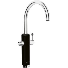 Smeg 50's Style Single Lever Mixer Tap, Gloss Black handshower MAF50BL