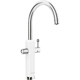 Smeg 50's Style Single Lever Mixer Tap, Gloss White handshower MAF50WH