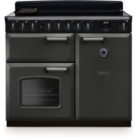 Rangemaster CLDL100EIPSLT/CM1 100cm Induction Range Cooker Classic Deluxe Slate / Chrome, A Rated