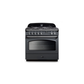 Rangemaster CLAS90FXDFFSL/C Classic FX 90cm Dual Fuel Single Cavity Range Cooker in Slate and Chrome