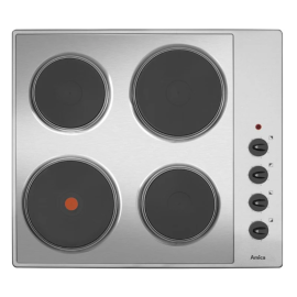 Amica AHE6000SS - Stainless steel 4 Zone Solid Plate Hob