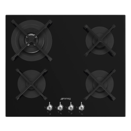 Smeg Classic PV364N 60cm Gas Hob - Black On Glass