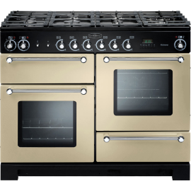 Rangemaster Kitchener 110 Dual Fuel Cream And Chrome KCH110DFFCR/C