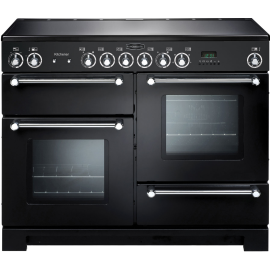 Rangemaster Kitchener 110 Ceramic Black And Chrome KCH110ECBL/C