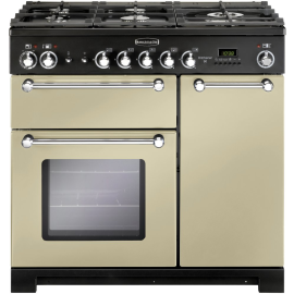 Rangemaster Kitchener 90 Dual Fuel Cream And Chrome KCH90DFFCR/C