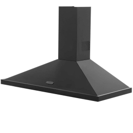 Rangemaster LEIHDC110BB Black with Brass Trim 110cm Chimney Cooker Hood