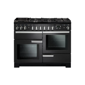 Rangemaster PDL110DFFCB/C Professional Deluxe 110cm Dual Fuel Range Cooker Charcoal Black