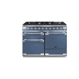 Rangemaster ELS110DFFSB Elise 110cm Dual Fuel Range Cooker in Stone Blue and Brushed Nickel
