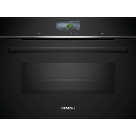 Siemens CM776G1B1B iQ700 Built In Compact Hydrolytic Oven with Microwave in Black