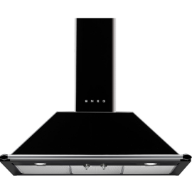 Smeg KT90BLE 90cm Victoria Traditional Chimney Hood Black