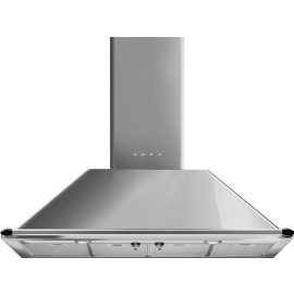 Smeg KTR110XE 110cm Victoria Traditional Chimney Hood Stainless Steel