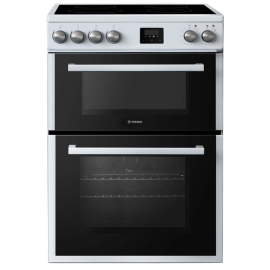 Teknix TKED64W Ceramic Double Oven Cooker 60Cm White