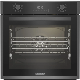 Blomberg ROEN9222DX 59.4cm Built In Single AeroChef Multi-Function Oven - Dark Steel