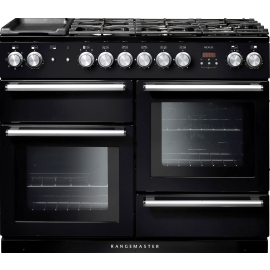 Rangemaster Nexus 110 Dual Fuel Black And Chrome NEX110DFFBL/C