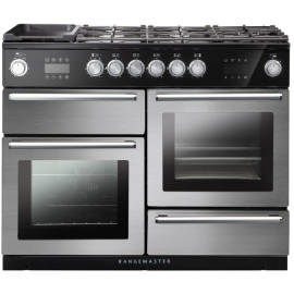 Rangemaster NEX110SODFFSS/C Nexus 110cm Dual Fuel Range Cooker With Steam 119770 – STAINLESS STEEL