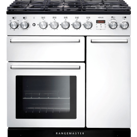Rangemaster Nexus 110 Dual Fuel White And Chrome NEX110DFFWH/C
