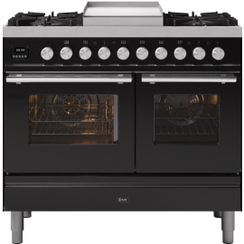 Ilve Roma PD10FWE3/MG 100cm Wide Dual Fuel Range Cooker Matt Graphite
