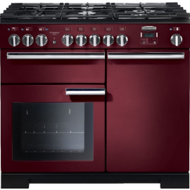 Rangemaster Professional Deluxe 100 Dual Fuel Cranberry And Chrome PDL100DFFCY/C