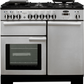 Rangemaster Professional Deluxe 100 Dual Fuel Stainless Steel And Chrome PDL100DFFSS/C