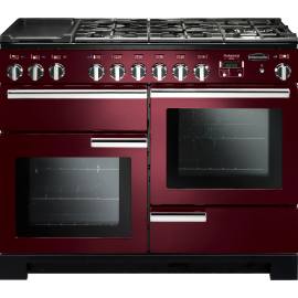 Rangemaster Professional Deluxe 110 Dual Fuel Cranberry And Chrome PDL110DFFCY/C