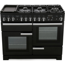 Rangemaster Professional Deluxe 110 Dual Fuel Black And Chrome PDL110DFFGB/C
