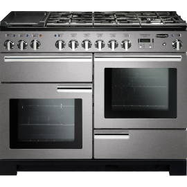Rangemaster Professional Deluxe 110 Dual Fuel Stainless Steel And Chrome PDL110DFFSS/C