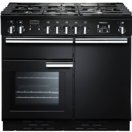 Rangemaster Professional Plus 100 Dual Fuel Black And Chrome PROP100DFFGB/C