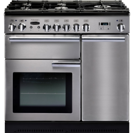 Rangemaster Professional Plus 90 Dual Fuel Stainless Steel And Chrome PROP90DFFSS/C