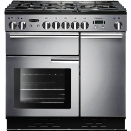 Rangemaster Professional Plus 90 Gas Stainless Steel And Chrome PROP90NGFSS/C