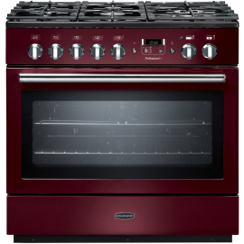 Rangemaster Professional Plus FX 90 Dual Fuel Cranberry And Chrome PROP90FXDFFCY/C
