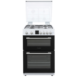 Montpellier MDOG60LW 60cm Double Gas Cooker in White