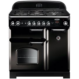Rangemaster Classic 90cm Gas Range Cooker Black CLA90NGFBL/C