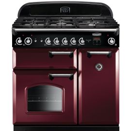 Rangemaster Classic 90cm Range Cooker CLA90NGFCY/C Cranberry & Chrome