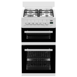 Beko EDG507W Gas 50cm Double Oven  - White