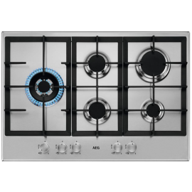 AEG HGB75500SM 6000 Series Slimline SpeedBurner 75cm Gas Hob in Stainless Steel