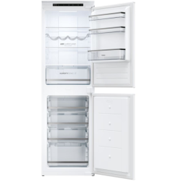 Haier HB50T618FMK Integrated 50/50 Frost Free Fridge Freezer with Sliding Door Fixing Kit - White - E Rated