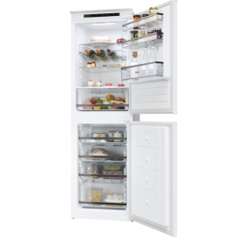 Haier HB50T618FMK Integrated 50/50 Frost Free Fridge Freezer with Sliding Door Fixing Kit - White - E Rated