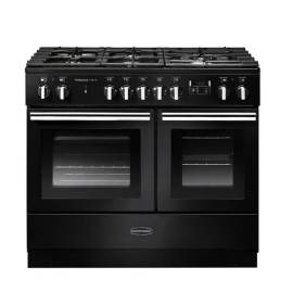Rangemaster PROPL100FXDFFGB/C Professional Plus 100 FX Gloss Black 100cm Dual Fuel Range Cooker