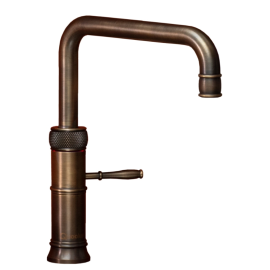 Quooker 7CFSPTN PRO7 Classic Fusion Square Tap – Patinated Brass With 7L Tank