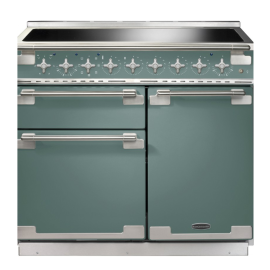 Rangemaster ELS100EIMG Elise 100cm Induction Range Cooker in Mineral Green and Chrome