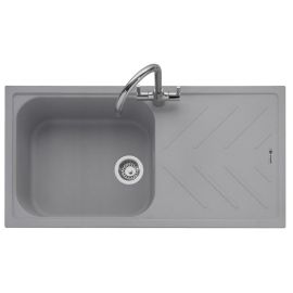 Caple VEI100PG Caple 1.0 Bowl Inset Sink, Pebble Grey