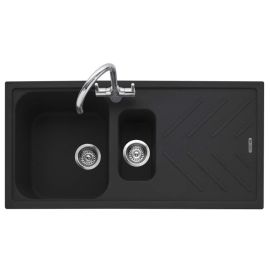 Caple Veis 150 Inset Granite Sink with Drainer Anthracite VEI150AN