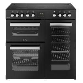 Belling RCA COOKCENTRE 90E BL Cookcentre 90cm Ceramic Range Cooker in Black 444411791