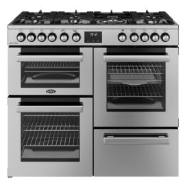 Belling 444411800 COOKCENTRE 100DF STA Cookcentre 100cm Dual Fuel Range Cooker in Stainless Steel